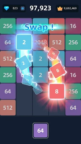 Скачать взломанную 2048™ Merge Block Puzzle (Слияние блочных головоломок)  [МОД Unlimited Money] — стабильная версия apk на Андроид screen 2