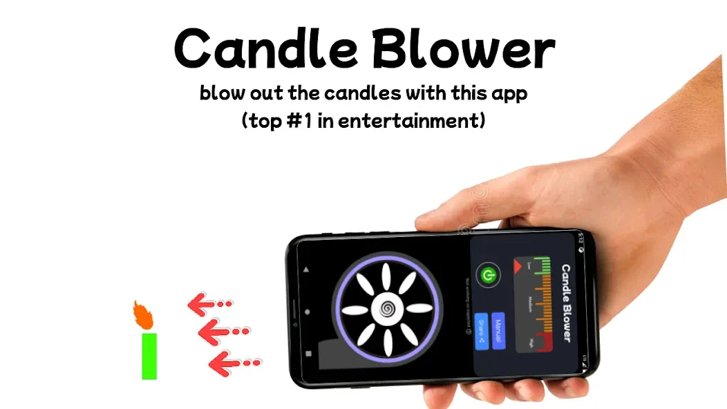 Скачать взломанную Blower — Candle Blower Lite (Блоуэр)  [МОД Все открыто] — последняя версия apk на Андроид screen 1