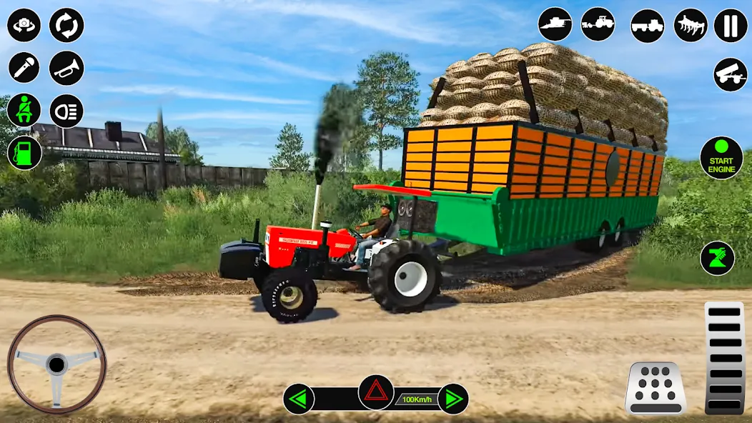 Взломанная Farming Tractor Simulator Game  [МОД Mega Pack] — стабильная версия apk на Андроид screen 1