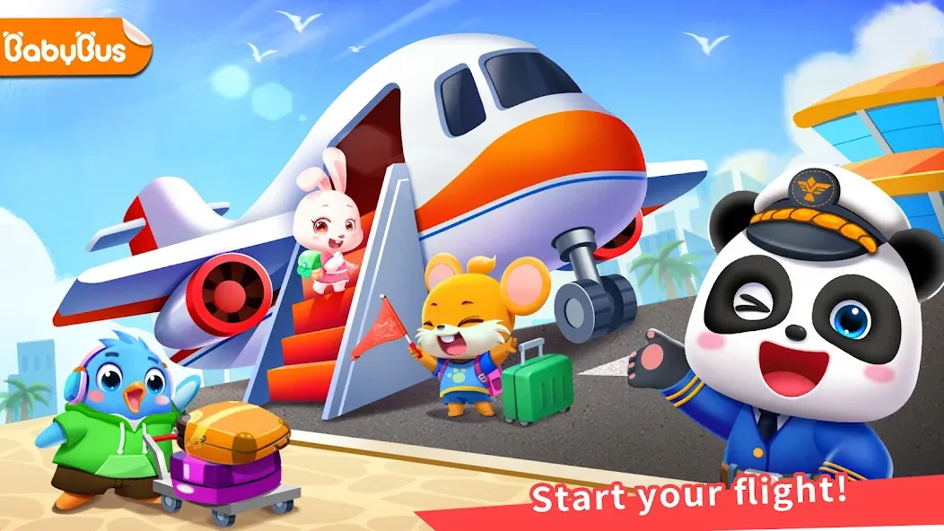 Скачать взломанную Baby Panda's Airport  [МОД Unlocked] — полная версия apk на Андроид screen 1