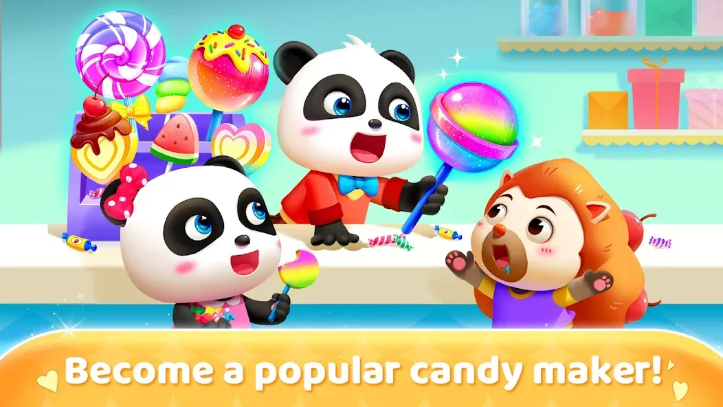 Взломанная Little Panda's Candy Shop  [МОД Бесконечные деньги] — стабильная версия apk на Андроид screen 5