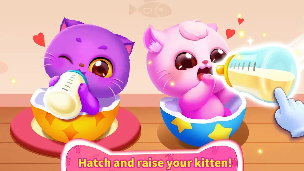 Взломанная Little Panda's Cat Game  [МОД Меню] — последняя версия apk на Андроид screen 2