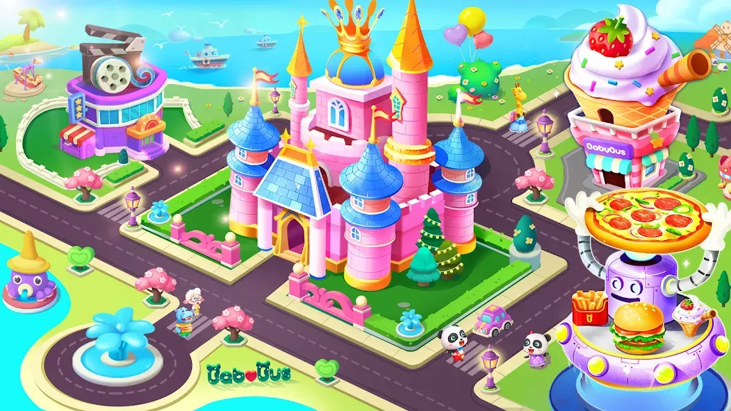 Взлом Baby Panda's City  [МОД Menu] — полная версия apk на Андроид screen 1