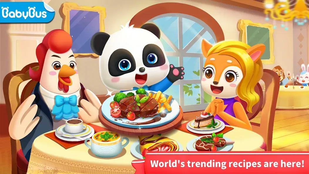 Взломанная Little Panda's World Recipes  [МОД Бесконечные монеты] — стабильная версия apk на Андроид screen 1