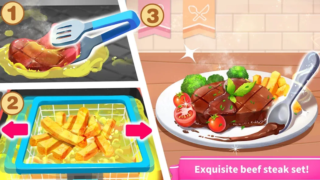 Взломанная Little Panda's World Recipes  [МОД Бесконечные монеты] — стабильная версия apk на Андроид screen 2