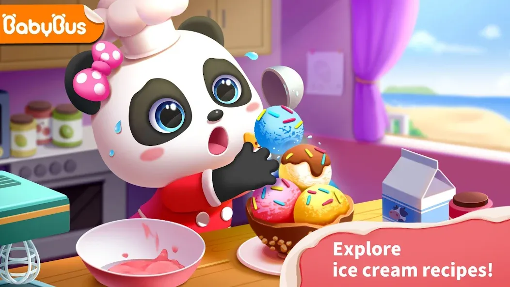 Взлом Baby Panda’s Ice Cream Shop  [МОД Unlimited Money] — стабильная версия apk на Андроид screen 1