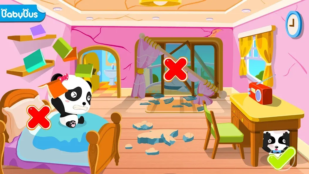 Скачать взломанную Baby Panda Earthquake Safety 1  [МОД Меню] — стабильная версия apk на Андроид screen 1