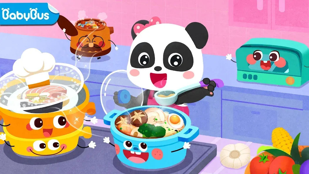 Скачать взлом Baby Panda's Kitchen Party  [МОД Unlimited Money] — стабильная версия apk на Андроид screen 1