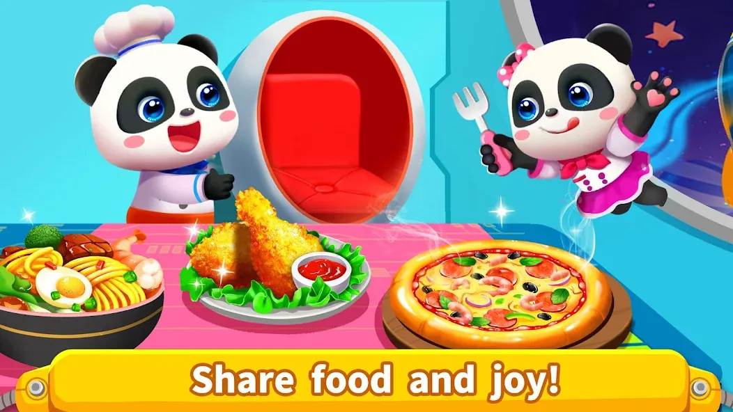 Взломанная Little Panda's Space Kitchen  [МОД Unlocked] — полная версия apk на Андроид screen 4