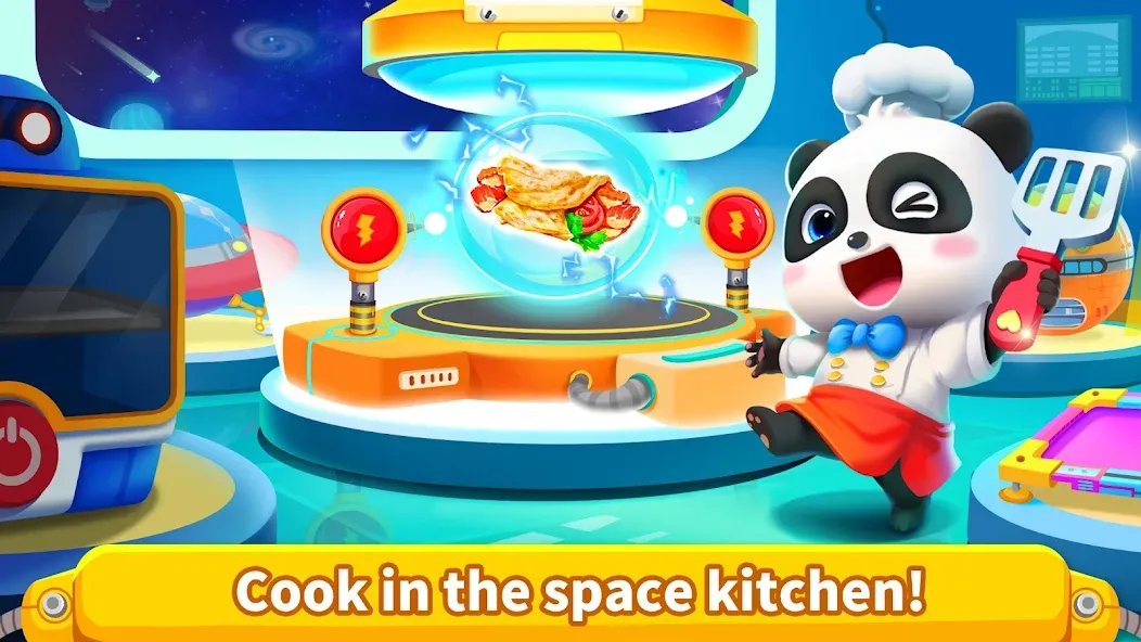 Взломанная Little Panda's Space Kitchen  [МОД Unlocked] — полная версия apk на Андроид screen 5