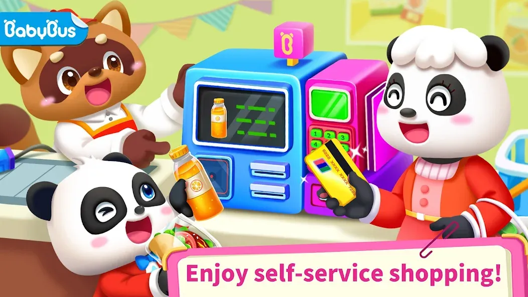 Взлом Baby Panda's Supermarket  [МОД Все открыто] — последняя версия apk на Андроид screen 1