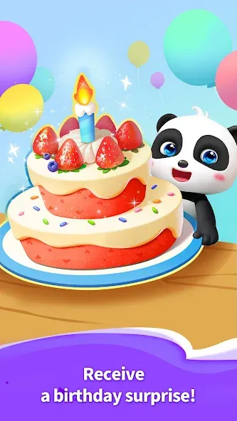 Взлом Talking Baby Panda-Virtual Pet  [МОД Все открыто] — стабильная версия apk на Андроид screen 3