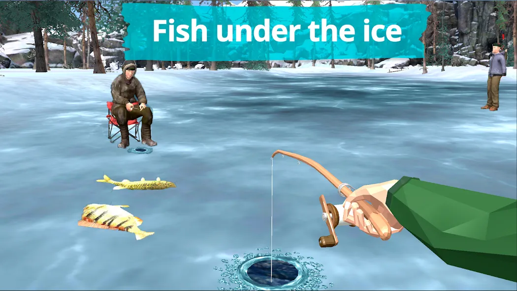 Скачать взлом Fishing in the Winter. Lakes.  [МОД Бесконечные монеты] — последняя версия apk на Андроид screen 1