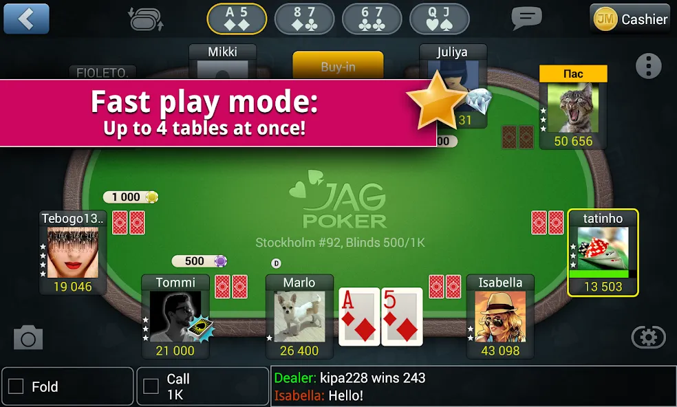 Взломанная Jag Poker HD (Яг Покер ХД)  [МОД Menu] — стабильная версия apk на Андроид screen 2