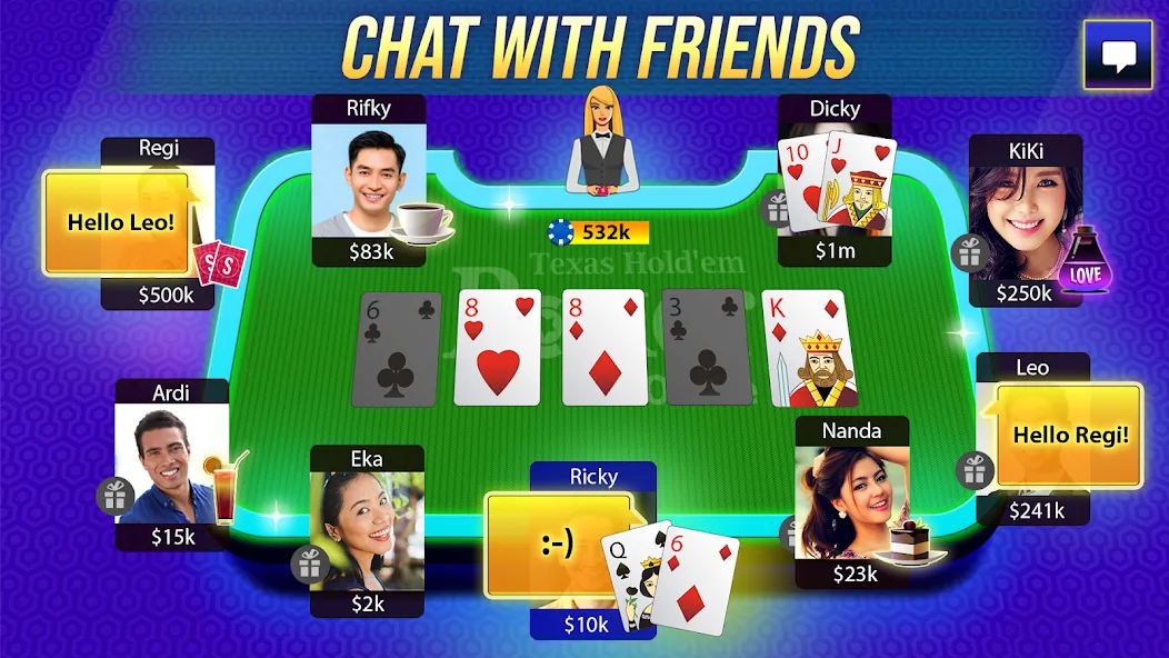 Взлом Texas Holdem Poker Online (Техасский Холдем Покер Онлайн)  [МОД Menu] — последняя версия apk на Андроид screen 3