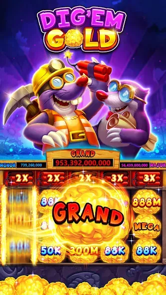 Скачать взломанную Fat Cat Casino — Slots Game (Фэт Кэт Казино)  [МОД Бесконечные монеты] — стабильная версия apk на Андроид screen 1