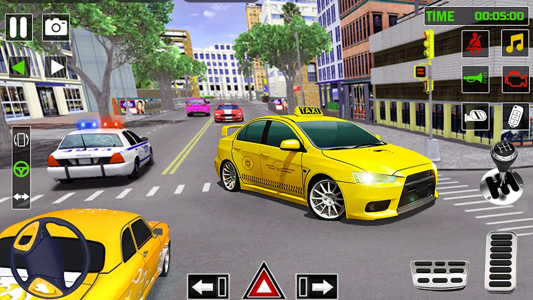 Скачать взломанную City Taxi Games-Taxi Car Games (Сити Такси Игры)  [МОД Mega Pack] — последняя версия apk на Андроид screen 1