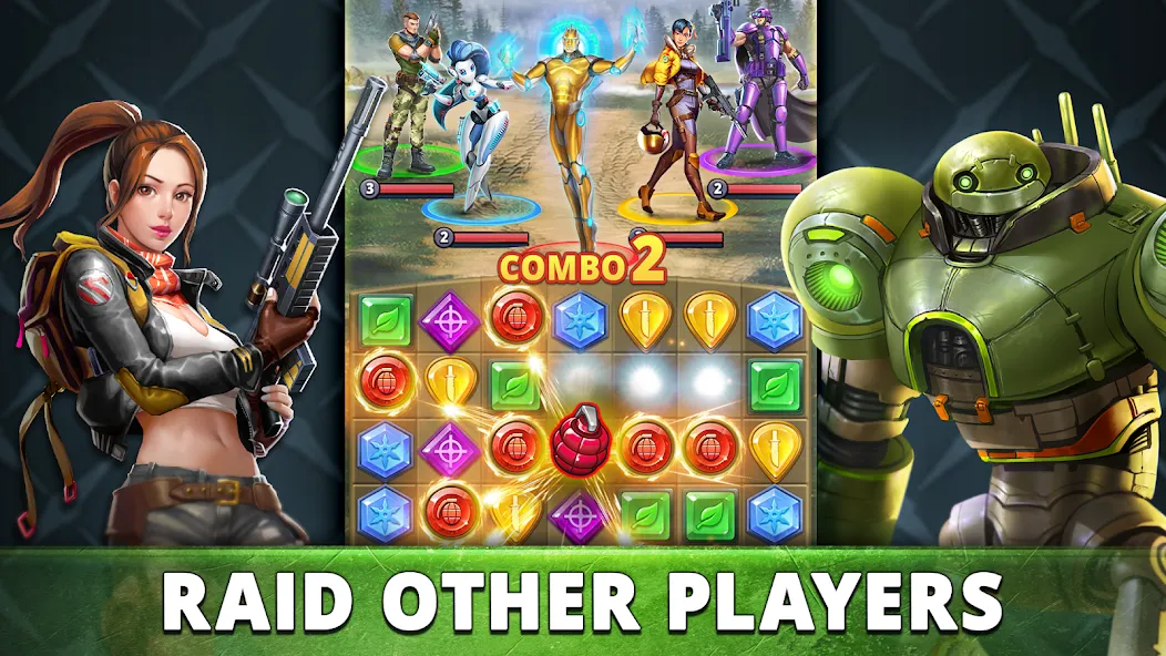 Взлом Puzzle Combat: Match-3 RPG (Пазл Комбат)  [МОД Unlimited Money] — стабильная версия apk на Андроид screen 2