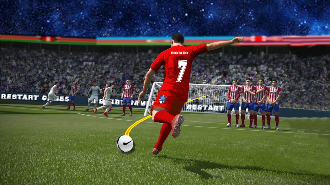 Взломанная Soccer Kick Football Champion  [МОД Mega Pack] — полная версия apk на Андроид screen 2