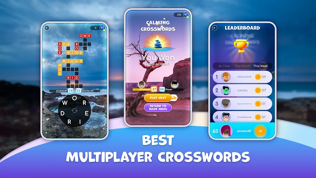 Скачать взлом Calming Crosswords Word Puzzle  [МОД Много денег] — последняя версия apk на Андроид screen 3