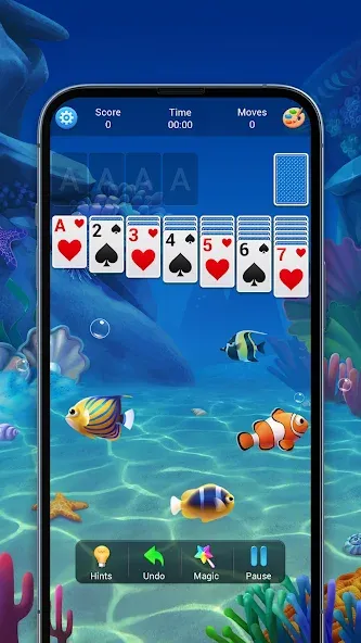 Скачать взломанную Solitaire, Klondike Card Games  [МОД Меню] — последняя версия apk на Андроид screen 1