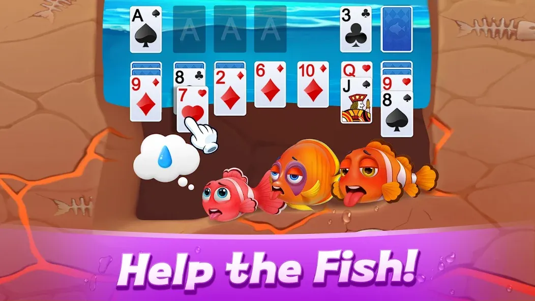 Взломанная Solitaire 3D Fish  [МОД Menu] — полная версия apk на Андроид screen 1