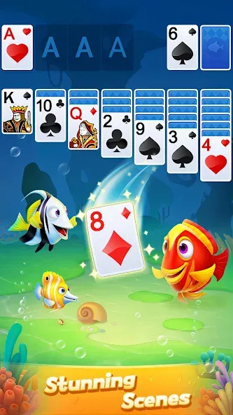 Взломанная Solitaire 3D Fish  [МОД Menu] — полная версия apk на Андроид screen 4