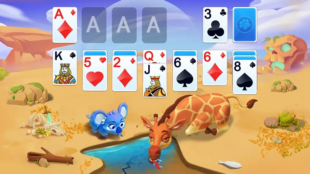 Взломанная Solitaire — Wild Park  [МОД Menu] — стабильная версия apk на Андроид screen 1