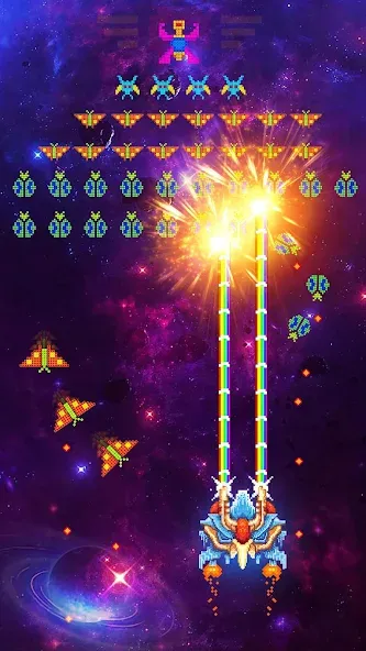 Взлом Space Shooter: Galaxy Attack (Спейс шутер)  [МОД Unlimited Money] — стабильная версия apk на Андроид screen 5