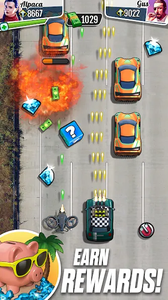 Скачать взломанную Fastlane: Road to Revenge (Фастлейн)  [МОД Меню] — последняя версия apk на Андроид screen 2