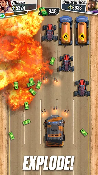 Скачать взломанную Fastlane: Road to Revenge (Фастлейн)  [МОД Меню] — последняя версия apk на Андроид screen 4