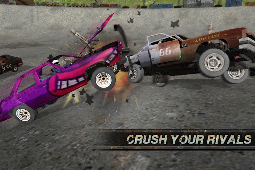 Скачать взломанную Demolition Derby: Crash Racing (Демолиция Дерби)  [МОД Меню] — стабильная версия apk на Андроид screen 3