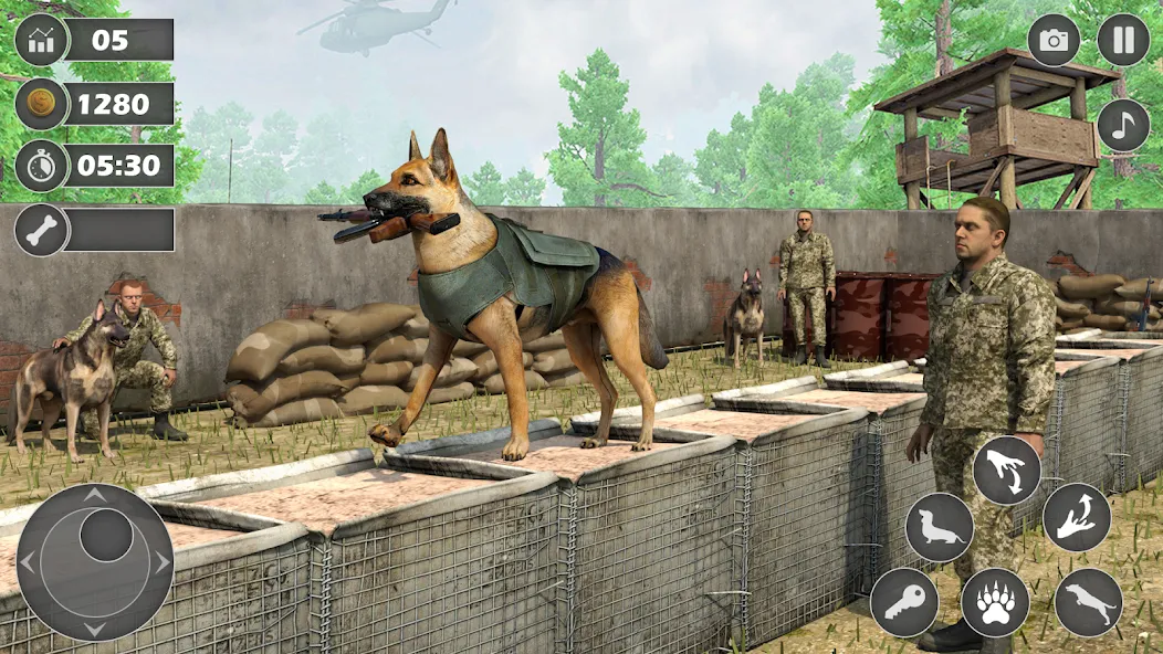 Взлом Dog Simulator Dog Game (Армейский симулятор собаки)  [МОД Много монет] — последняя версия apk на Андроид screen 1