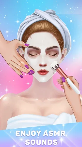 Взломанная Makeover salon: Makeup ASMR (Мейковер салон)  [МОД Unlocked] — полная версия apk на Андроид screen 1