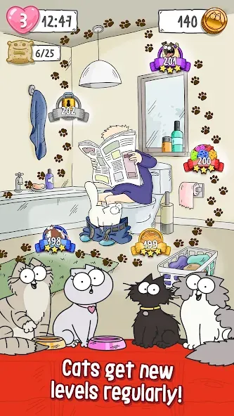 Скачать взломанную Simon’s Cat Crunch Time  [МОД Много монет] — стабильная версия apk на Андроид screen 3