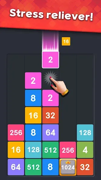 Скачать взлом Drop Merge : Number Puzzle (Дроп Мердж)  [МОД Unlimited Money] — последняя версия apk на Андроид screen 2