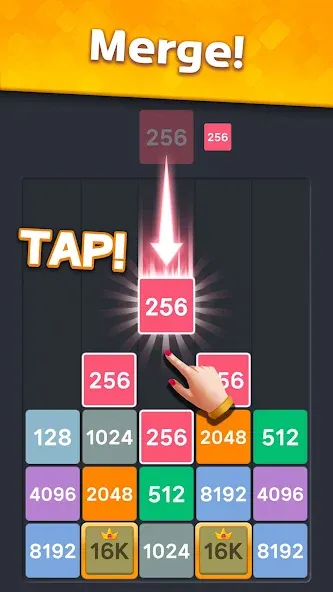 Скачать взлом Drop Merge : Number Puzzle (Дроп Мердж)  [МОД Unlimited Money] — последняя версия apk на Андроид screen 3