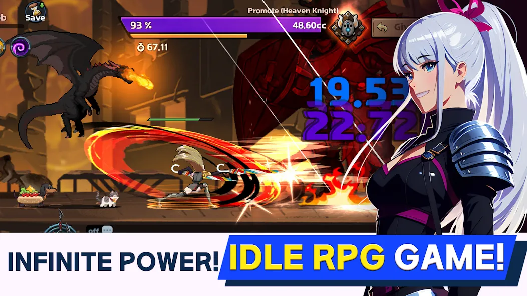 Взломанная Dual Blader : Idle Action RPG (Дуал Блейдер)  [МОД Mega Pack] — полная версия apk на Андроид screen 2