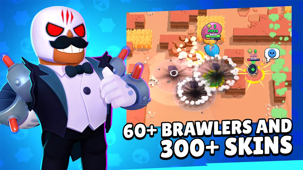 Скачать взлом Brawl Stars (Брол Старс)  [МОД Все открыто] — стабильная версия apk на Андроид screen 3