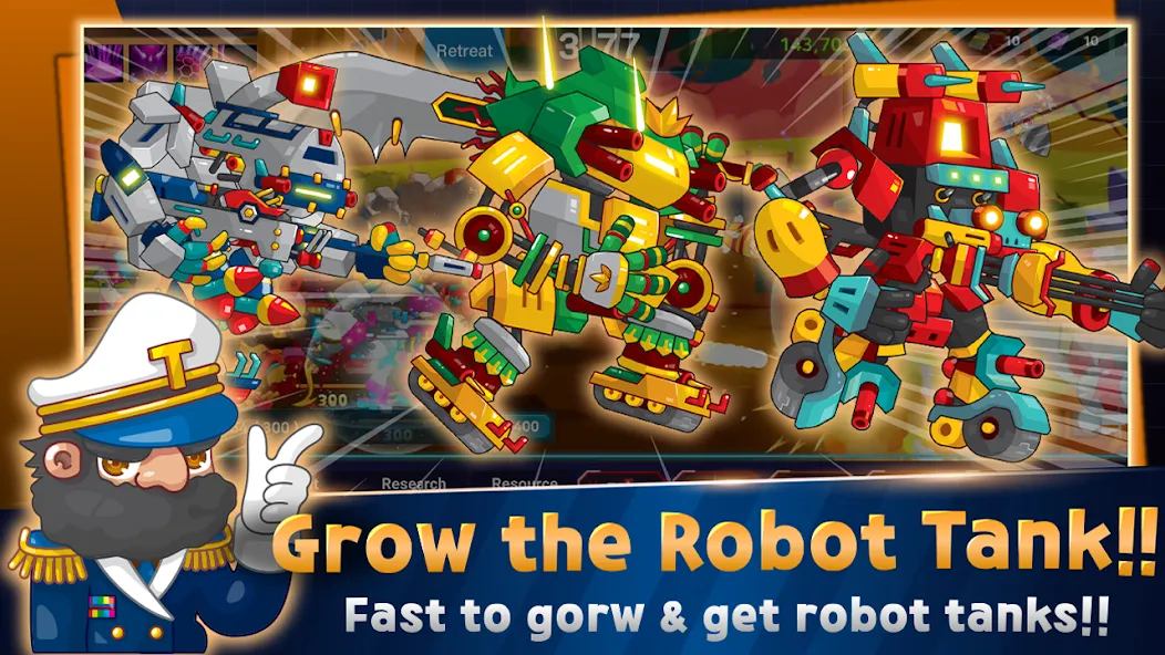 Взломанная Mini Robot Tank : idle (Мини Робот Танк)  [МОД Unlocked] — последняя версия apk на Андроид screen 3