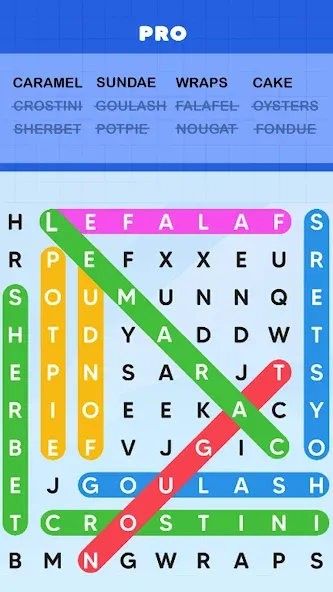 Взломанная Word Search Puzzle Challenge (Уордсрч Пазл Челлендж)  [МОД Menu] — полная версия apk на Андроид screen 1