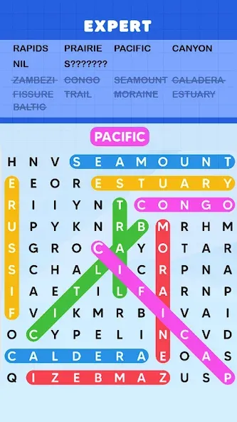 Взломанная Word Search Puzzle Challenge (Уордсрч Пазл Челлендж)  [МОД Menu] — полная версия apk на Андроид screen 2