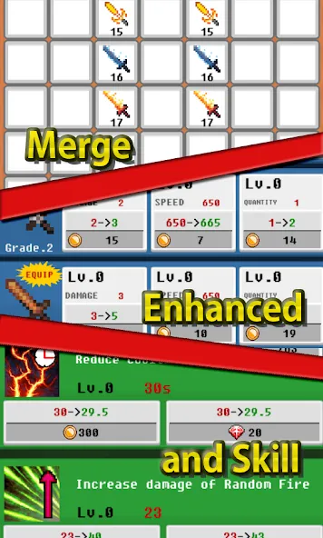 Скачать взлом Merge Sword :Idle Merged Sword (Мерж Сворд)  [МОД Menu] — последняя версия apk на Андроид screen 2