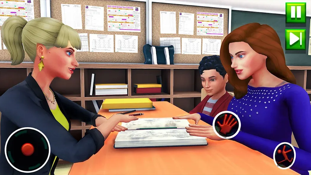 Взломанная High School Teacher Sim Games  [МОД Много денег] — полная версия apk на Андроид screen 3