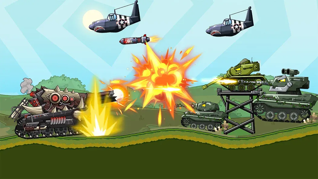 Скачать взломанную Tank Arena Steel Battle (Танковая Арена Стальное Сражение)  [МОД Меню] — последняя версия apk на Андроид screen 4