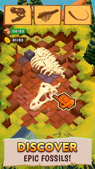 Взломанная Dino Quest 2: Dinosaur Fossil (Дино Квест 2)  [МОД Много денег] — полная версия apk на Андроид screen 1