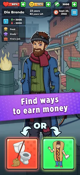 Скачать взломанную Hobo Life: Business Simulator  [МОД Бесконечные монеты] — стабильная версия apk на Андроид screen 3