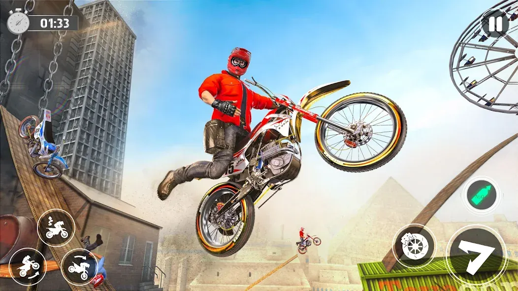 Скачать взлом Bike Stunt Race Tricks Master  [МОД Unlocked] — последняя версия apk на Андроид screen 1