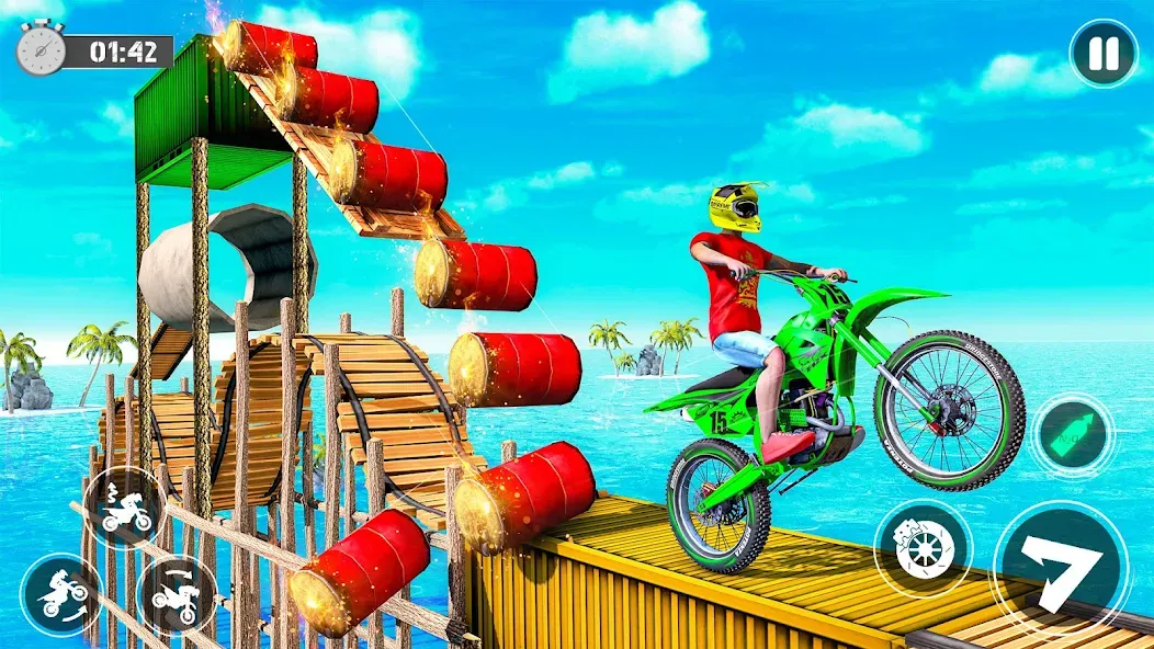 Скачать взлом Bike Stunt Race Tricks Master  [МОД Unlocked] — последняя версия apk на Андроид screen 3