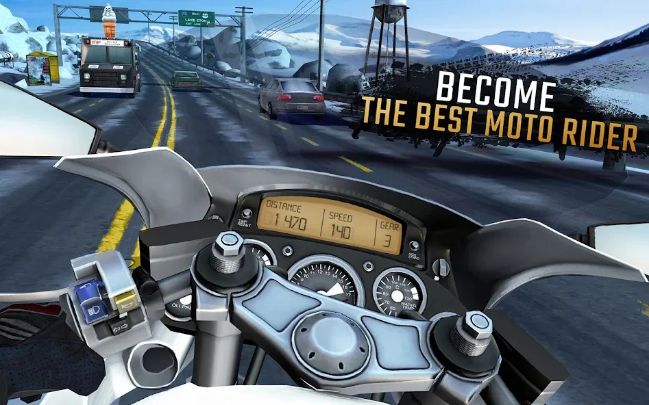 Взлом Moto Rider GO: Highway Traffic (Мото Райдер ГО)  [МОД Бесконечные монеты] — полная версия apk на Андроид screen 5